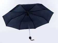 Teleskop Taschenschirm Regenschirm Schirm Fiberglas SCHWARZ