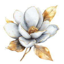 Wandtattoo Aufkleber  Aquarell Frühling Magnolie Wandaufkleber