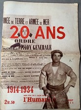 1914-1934 Jahrestag des Ersten