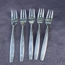 697/ Wmf Lüneburg 5 Kuchengabeln,Cromargan
