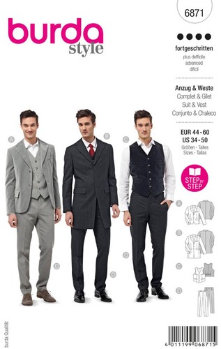 Schnittmuster burda 6871 - burda,
