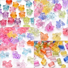 50 Acrylperlen Bunt Herz