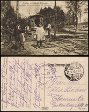 .Frankreich Frankreich Französische Typen Wandernde Besenbinder Familie 1915