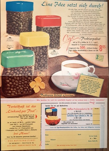 Werbekarte ogo kaffee - werbekarte, von
