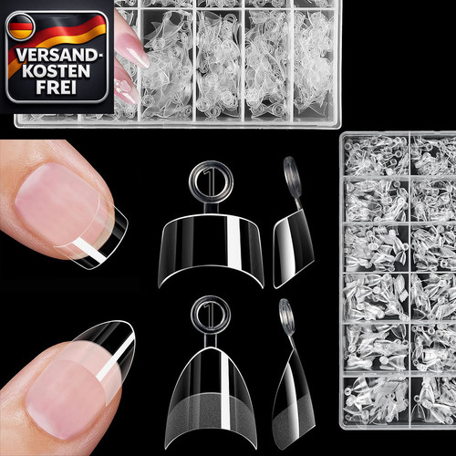Nagel tips set 240 stk - 240, kurze