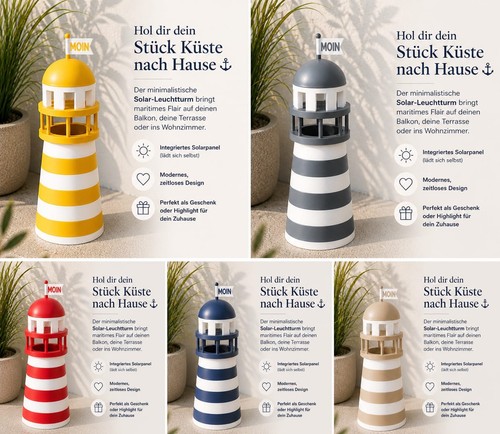 Deko leuchtturm solar - leuchtturm,