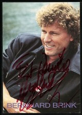 Musiker Bernhard Brink in Lederjacke, Autograph, Ansichtskarte 