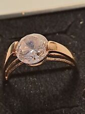 Damenring:  Rose´gold 333, Gr. 54 / 17,2,  Solitär-Zirkon