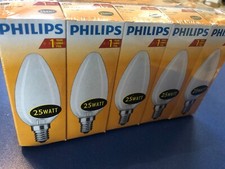 10 X PHILIPS KERZEN LAMPE MATT E14 25W 230V  215 LUMEN GLÜHLAMPEN  DIMMBAR !!!