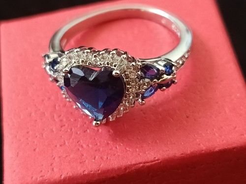 Silberring mit london blau - mit,