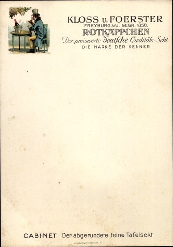 Reklame kloss und foerster - und,