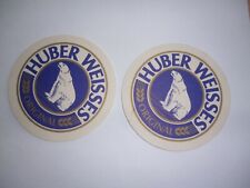 Bierdeckel.- Huber Weisse - Ein Weißbier wie es sein soll (2 Stück)