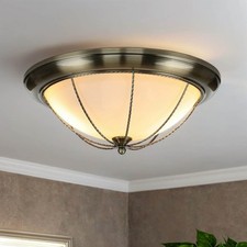 Deckenlampe Metall Glas rund