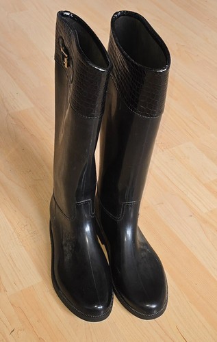 Edel gummistiefel schwarz - schwarz, gr