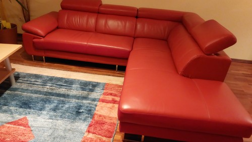 Leder sofa rot gebraucht - leder,