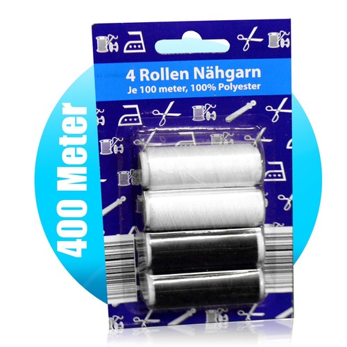 100m nähgarn set - 4x,