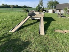 Tieflader Bagger heuballen auffahrrampen