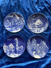 4 Motiv Wandteller blau von Royal Bavaria 1976 und 1977