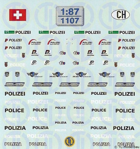 1107 decals polizei - decals,