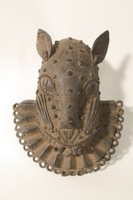 Schöne Bronze Kopf Maske