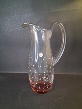 Spiegelau Glas Glaskaraffe/Krug 27cm Höhe 1960er Jahre mit Glasnoppen Rarität