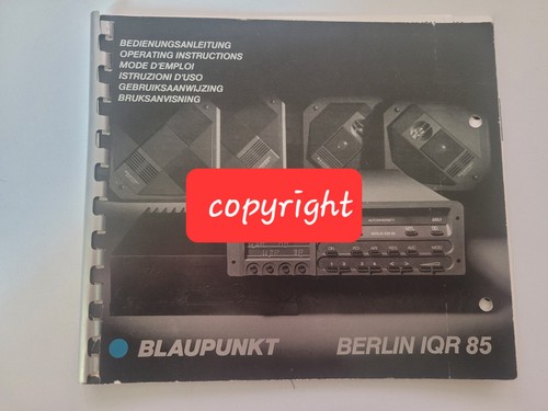 Anleitung blaupunkt berlin iqr - anleitung,