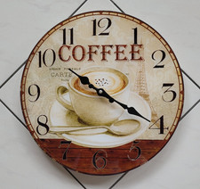Uhr Wanduhr Vintage Küchenuhr  retro Shabby  Paris Cafe