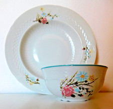 Vintage Landhaus Porzellan Oma Geschirr gestempelt 5x Teller 6x Schälchen ARPO