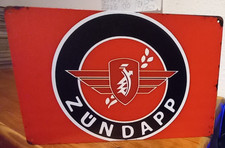 Blechschild  alte ZÜNDAPP Logo Werbung