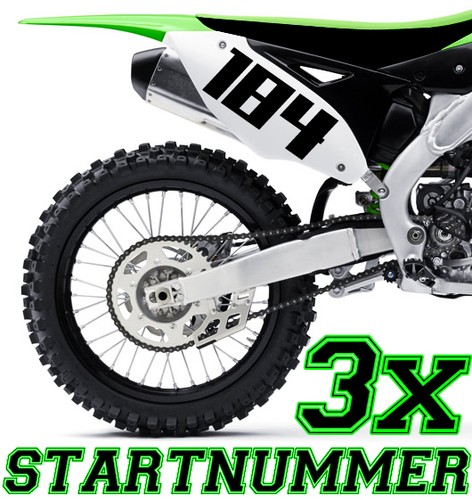 Startnummer wunschnummer - 3x,