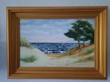  Öl Gemälde polnische Ostsee von  Marek  Mamica  mit Holzrahmen im Top Zustand 