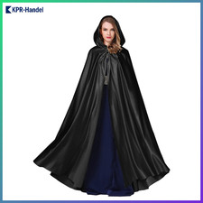 Umhang Damen mit Kapuze Satin