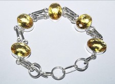 Citrin Armband , Armreif 925