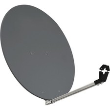 MEGASAT SAT-SPIEGEL SATELLITENSCHÜSSEL 80cm ANTHRAZIT PARABOLANTENNE STAHL