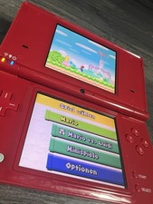 Nintendo DSi Rot Handheld-Spielkonsole PAL Guter Zustand mit Ladekabel (USB)