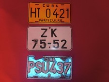 Kuba Cuba DDR  License plate