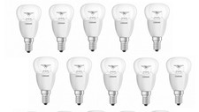 10x OSRAM LED Tropfen E14 3,3W = 25W klar warmweiß 250lm EEK: F (Spektrum A-G)