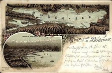 Landkarten Litho Bregenz am