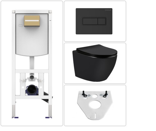 Wand hänge toilette set - wc,