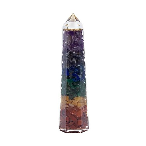 Orgonit chakra obelisk 12 - orgonit, 7-chakra-obelisk