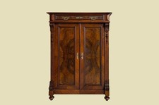 1880er HANDPOLIERT Vertiko ANTIK Gründerzeit Nußbaum Kommode Schrank von 1880