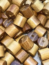 Holz Perlen Zylinder Rund Spacer mit Loch 50 Stück 8 mm Holzperlen  DIY basteln