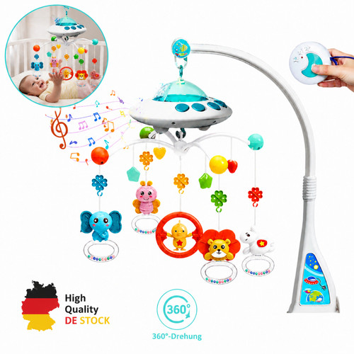 Babybett mobile mit licht und - babybett,