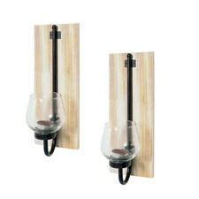 Wandkerzenhalter 2er Set Viola Wanddekoration Teelichthalter HTI-Line