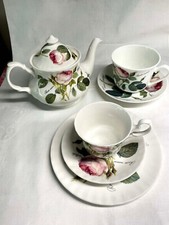 Redoute Rose Roy Kirkham Teekanne 1 Liter + Jumbotasse + Teegedeck