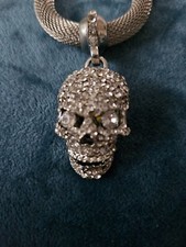 Totenkopf Strass Kette NEU