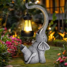 Solar Elefant Gartenfigur für