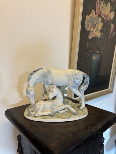 Porzellanfigur pferde - porzellanfigur,