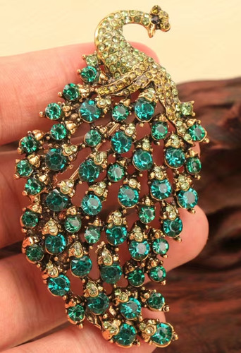 Brosche pfau modeschmuck - brosche,