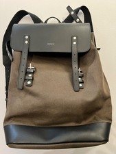 Sandqvist Tagesrucksack - dark green Original Leder- Baumwollcanvas